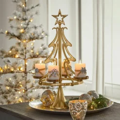 LOBERON Adventskranzständer Gaetana gold Outlet