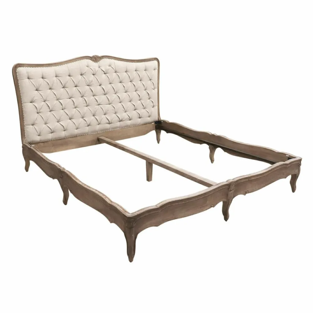 LOBERON Bett Declaire leinen/braun Clearance