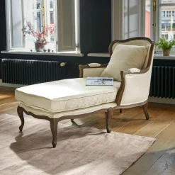 LOBERON Chaiselongue Muel creme/braun Outlet