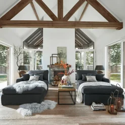 LOBERON Chaiselongue Seaford dunkelgrau Outlet