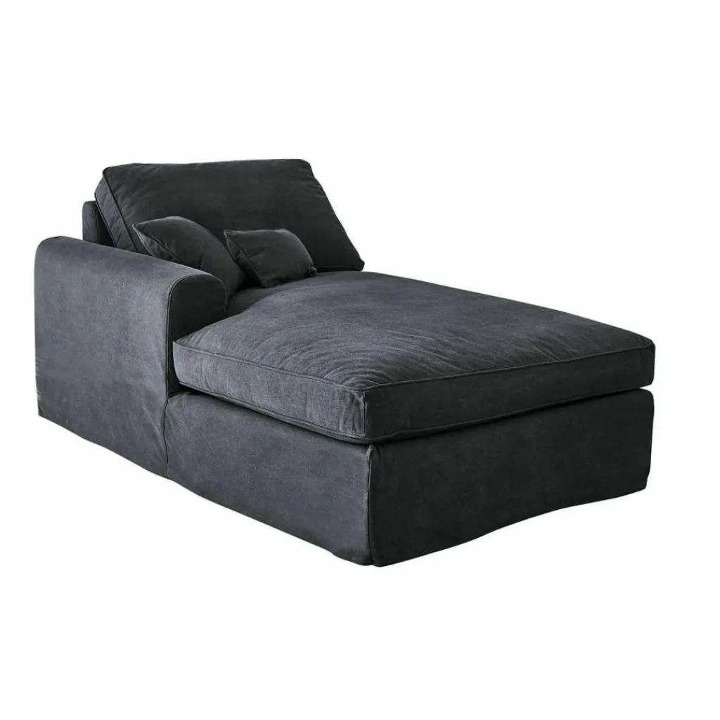 LOBERON Chaiselongue Seaford dunkelgrau Outlet
