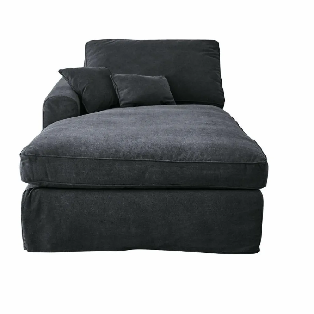 LOBERON Chaiselongue Seaford dunkelgrau Outlet