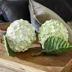 LOBERON Dekoblume 2er Set Hortensie grün/weiß Online