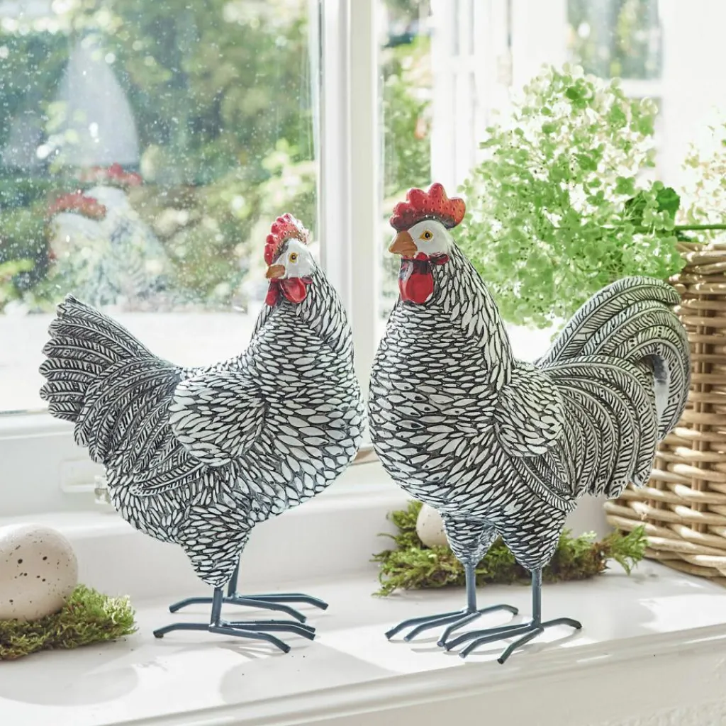 LOBERON Deko-Huhn 2er Set Mannis Hot