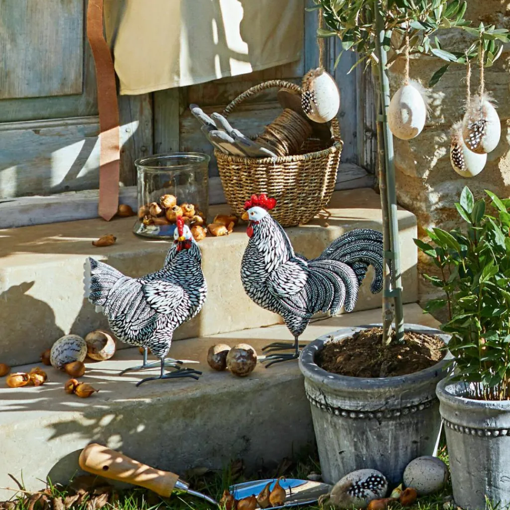 LOBERON Deko-Huhn 2er Set Mannis Hot