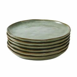 LOBERON Dessertteller 6er Set Biarré türkis/braun Sale