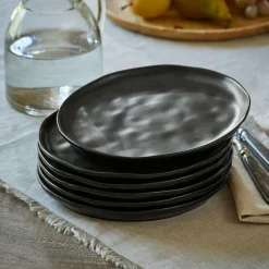 LOBERON Dessertteller 6er Set Biarré schwarz New