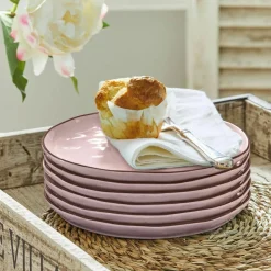 LOBERON Dessertteller 6er Set Biarré rosa New