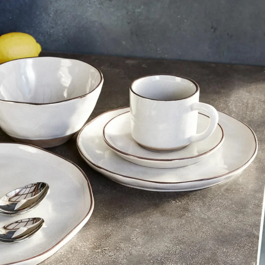 LOBERON Dessertteller 6er Set Biarré weiß Online