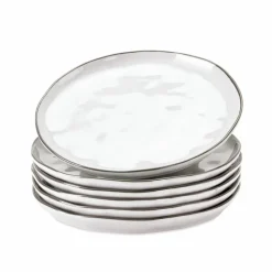 LOBERON Dessertteller 6er Set Biarré weiß Online