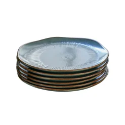 LOBERON Dessertteller 6er Set Périers türkis/braun Clearance