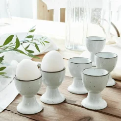 LOBERON Eierbecher 6er Set Biarré weiß Online