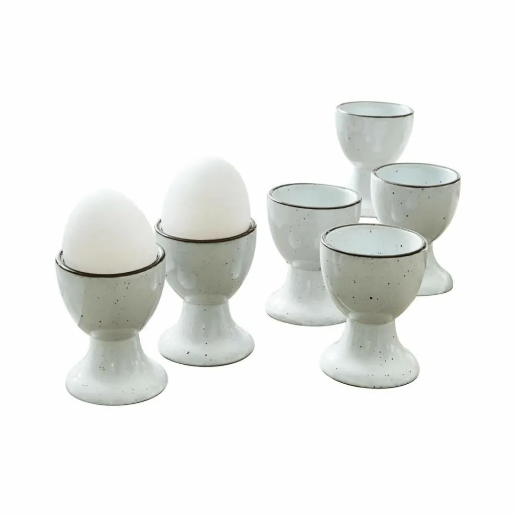 LOBERON Eierbecher 6er Set Biarré weiß Online