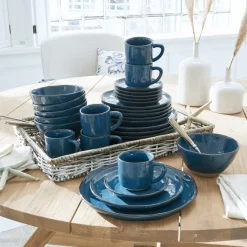 LOBERON Geschirr 30er Set Biarré blau Discount