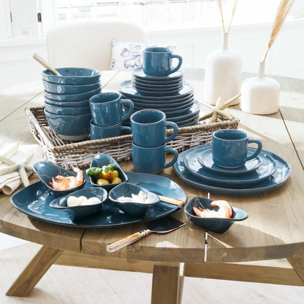 LOBERON Geschirr 30er Set Biarré blau Discount