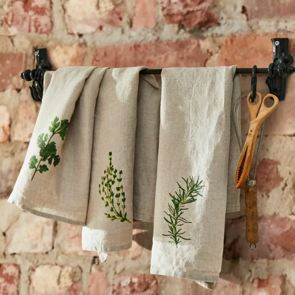 LOBERON Geschirrtuch 3er Set Herbal Gardens Discount