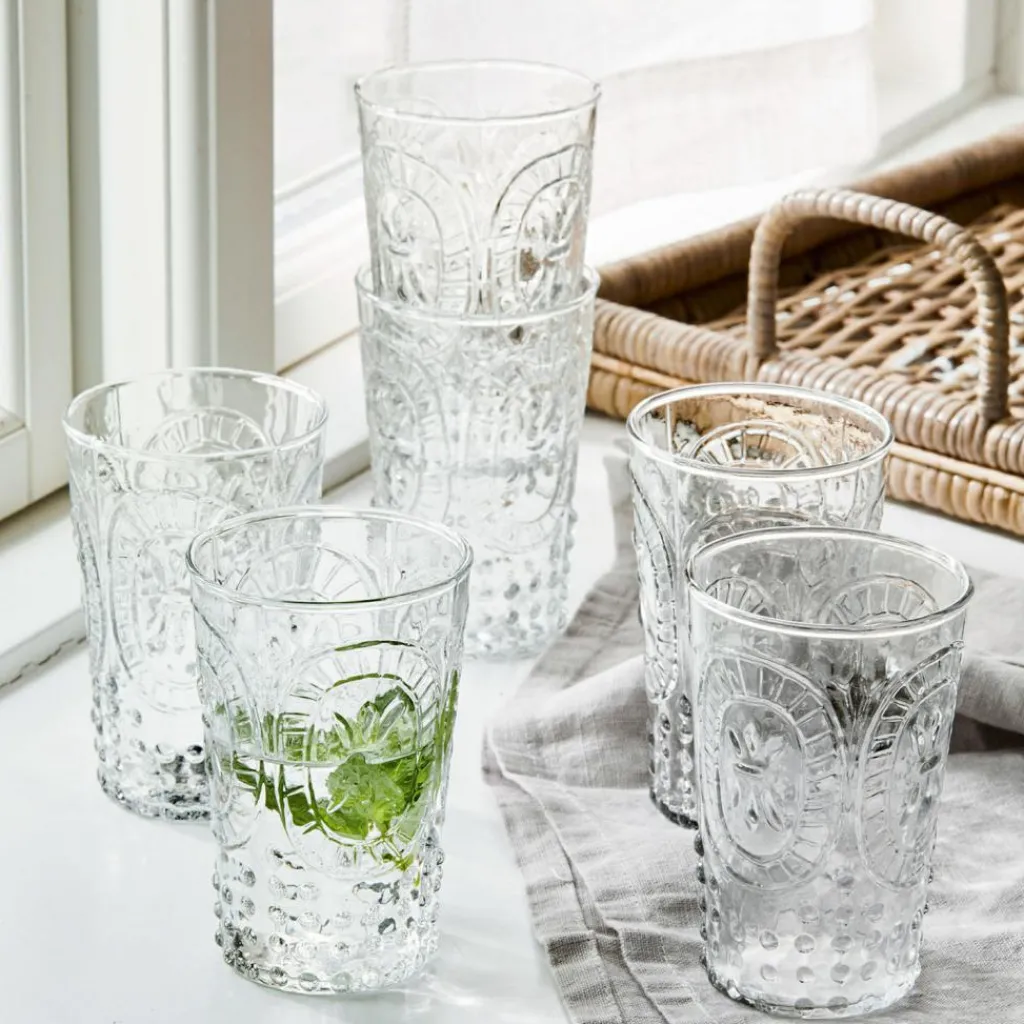 LOBERON Glas 6er Set Fleury klar New