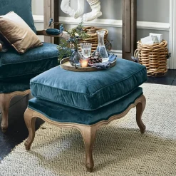 LOBERON Hocker Corlay blau/braun Clearance