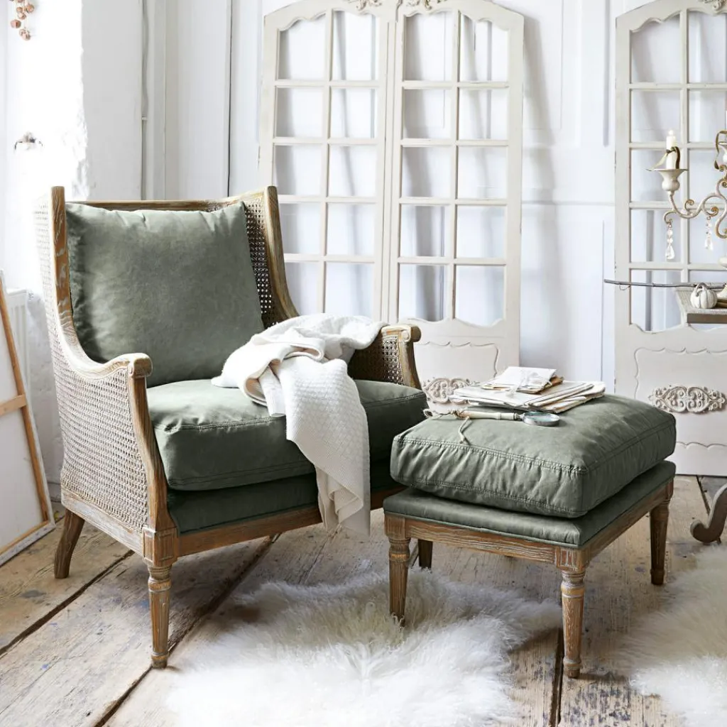 LOBERON Hocker Greenbrier antikbraun/grün Sale