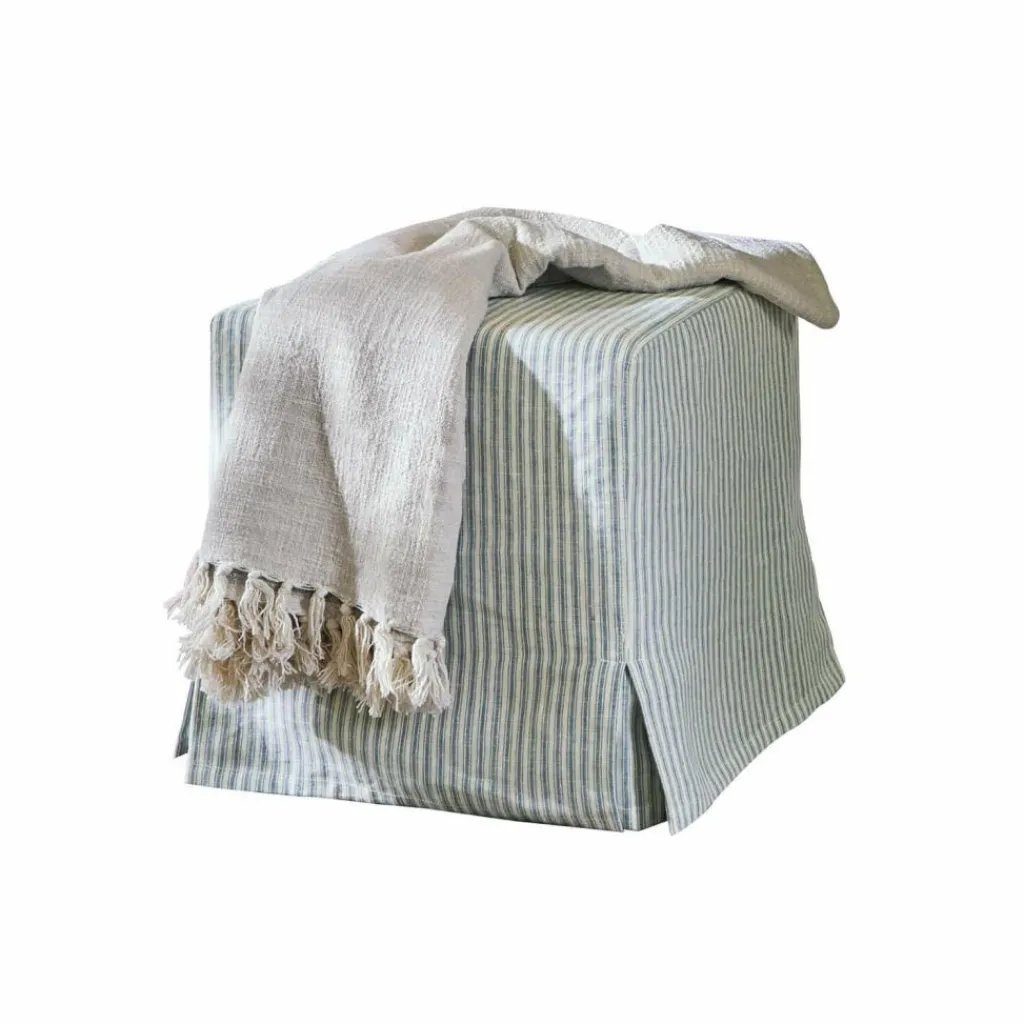 LOBERON Hocker Ulysette weiß/blau Online