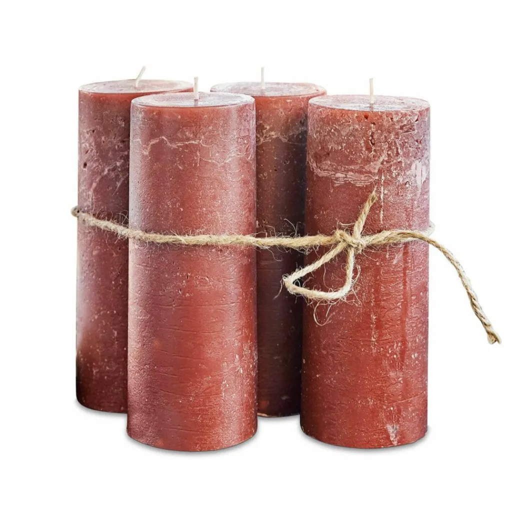 LOBERON Kerze 4er Set Homel rostrot Sale
