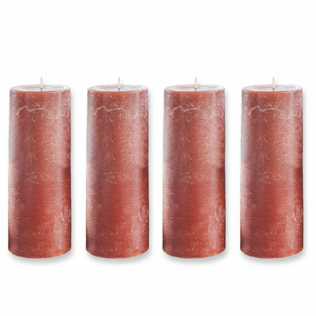 LOBERON Kerze 4er Set Homel rostrot Sale
