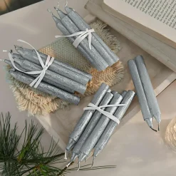 LOBERON Kerze 20er Set Noufa silber Best