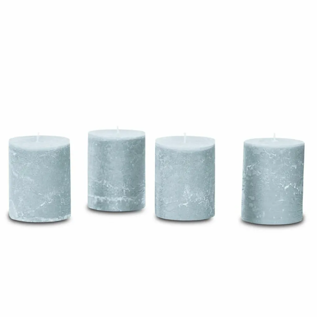 LOBERON Kerze 4er Set Virrans graublau Online
