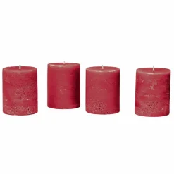 LOBERON Kerze 4er Set Virrans rot Outlet