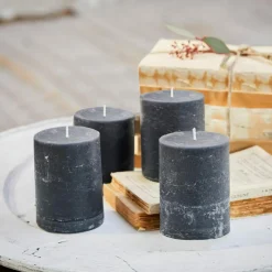 LOBERON Kerze 4er Set Virrans anthrazit Online
