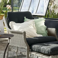 LOBERON Kissenhülle 2er Set Brenda grün/beige Outlet