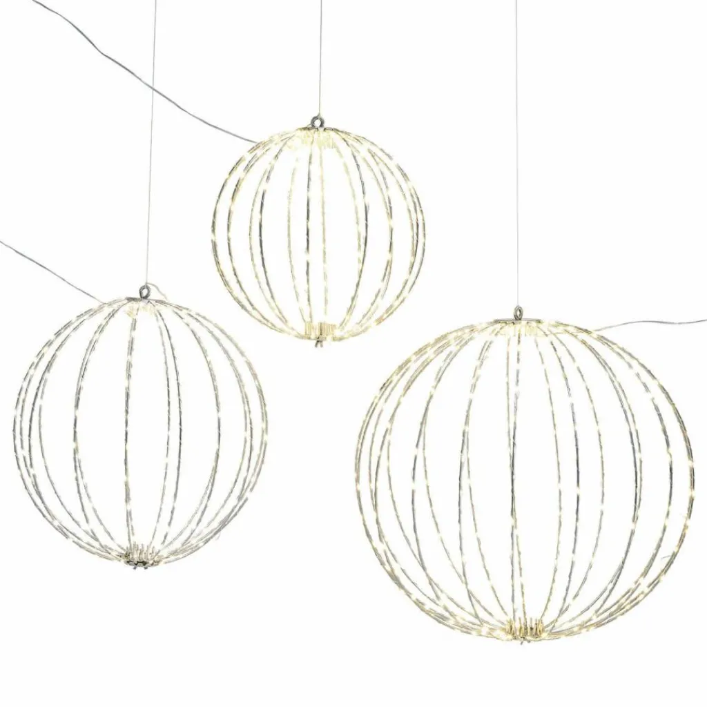 LOBERON LED-Kugel 3er Set Brilliante silber Outlet