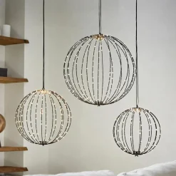 LOBERON LED-Kugel 3er Set Brilliante schwarz Discount