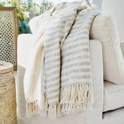 LOBERON Plaid Marpent creme/grau Sale
