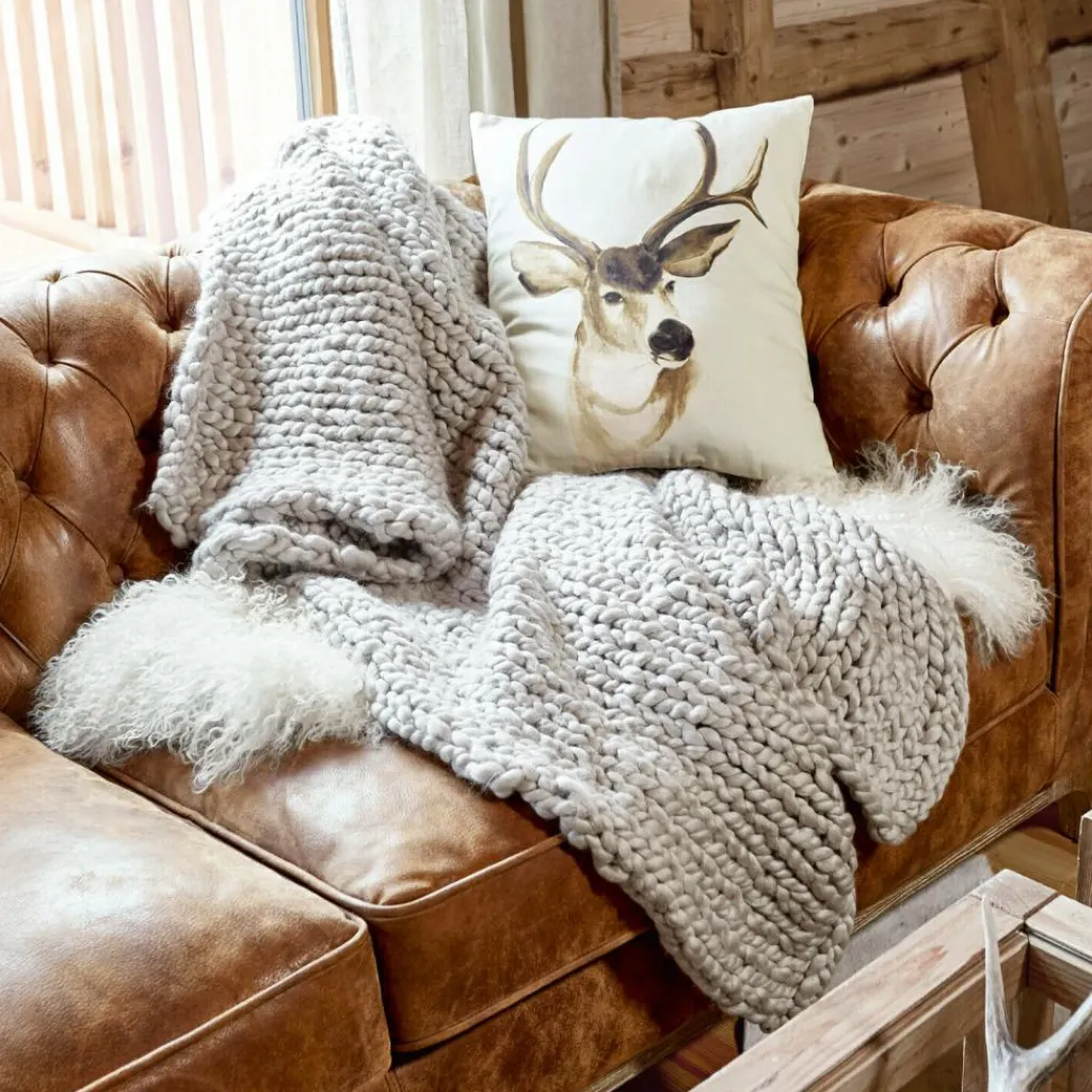 LOBERON Plaid Reidous grau Clearance