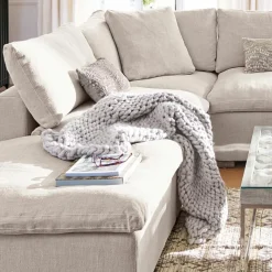 LOBERON Plaid Reidous grau Clearance