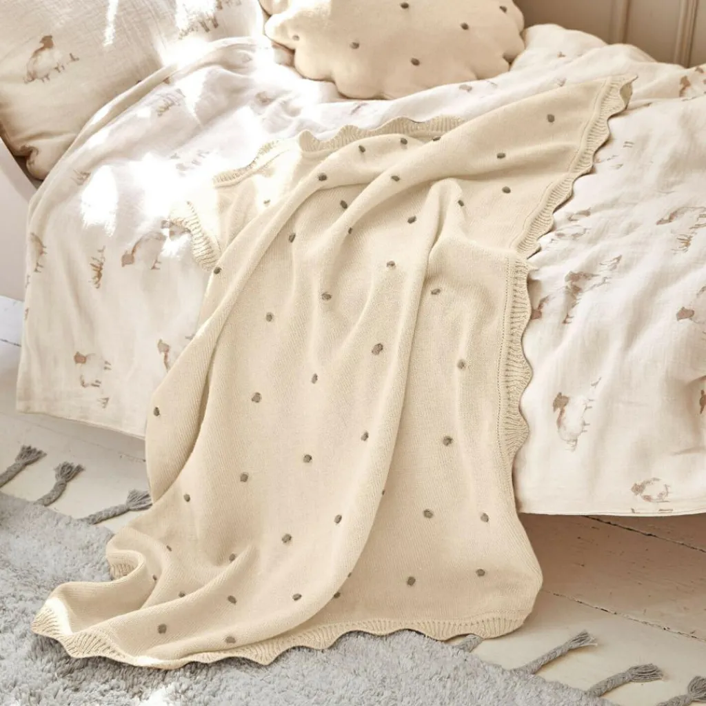 LOBERON Plaid Saphie creme New