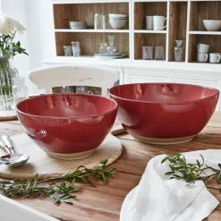 LOBERON Salatschüssel 2er Set Biarré rot Online