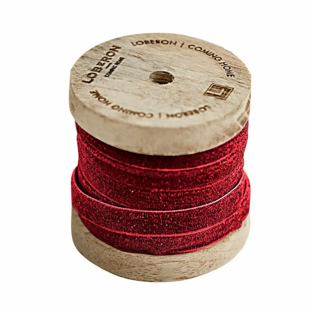 LOBERON Samtband Ulvane rot Discount