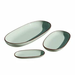 LOBERON Servierplatte 3er Set Biarré türkis Outlet