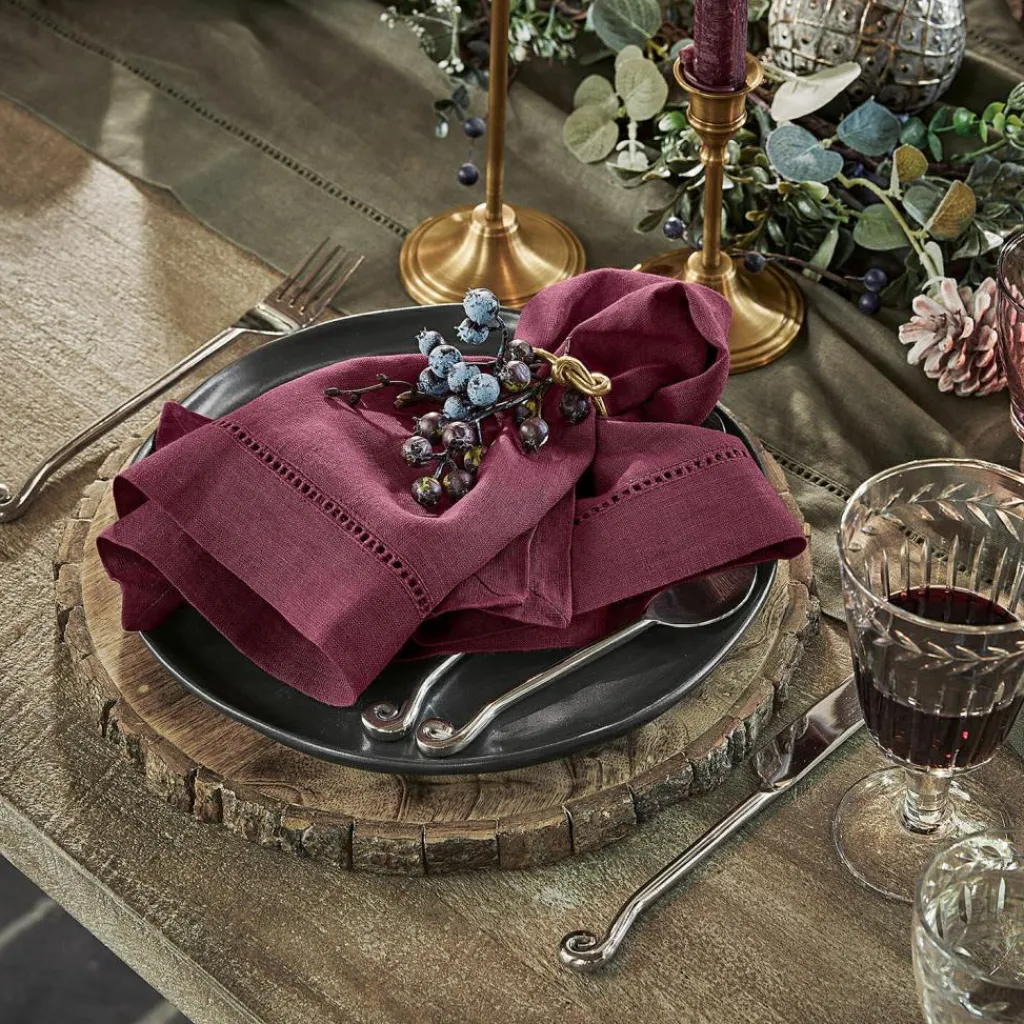 LOBERON Serviette 4er Set Covent Garden bordeaux Best