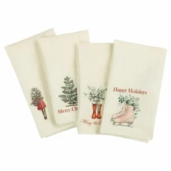 LOBERON Serviette 4er Set Merry & Bright Best
