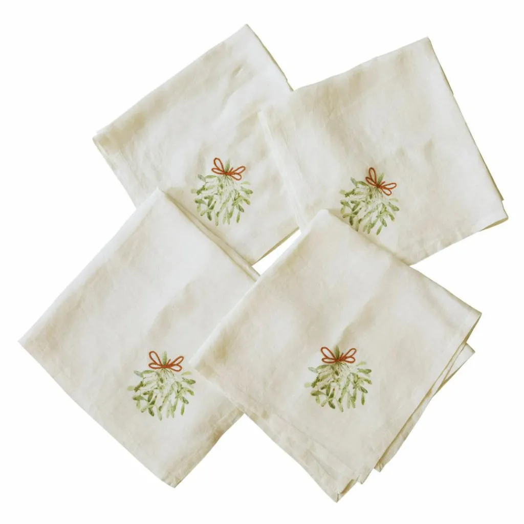 LOBERON Serviette 4er Set Mistletoe Hot