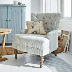 LOBERON Sessel Amuran blau/weiß Outlet