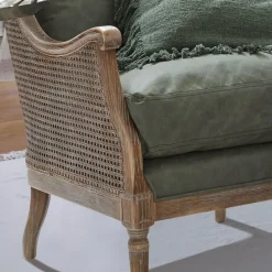 LOBERON Sessel Greenbrier antikbraun/grün Hot