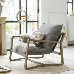 LOBERON Sessel Jowna grau/braun