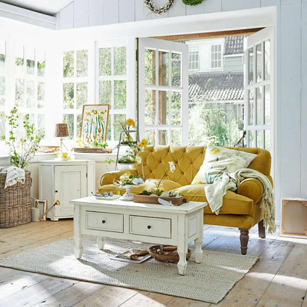 LOBERON Sofa Carme gelb