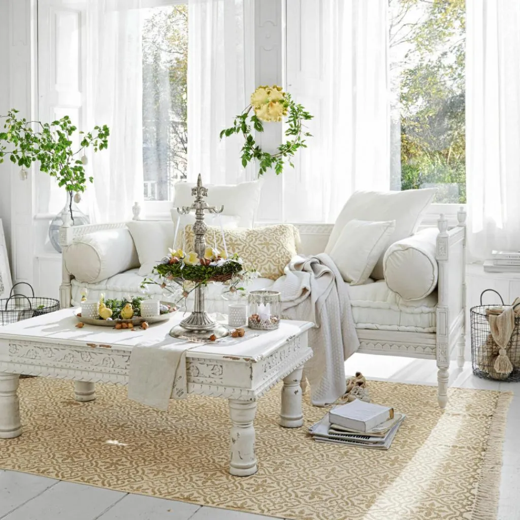 LOBERON Sofa Douville antikweiß New