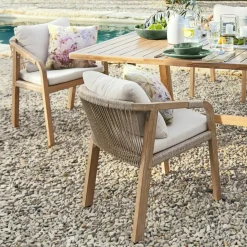 LOBERON Stuhl 2er Set FSC®-100% Kennedy braun/creme Discount