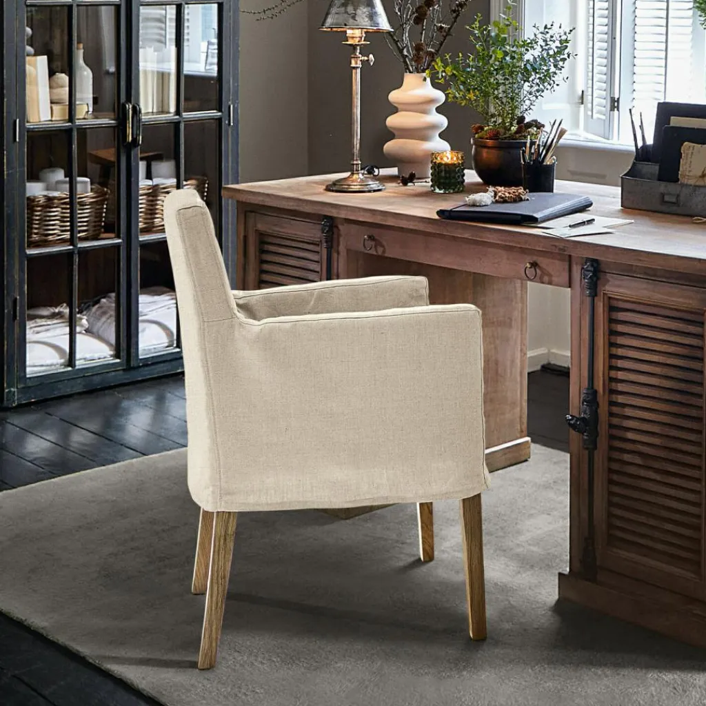 LOBERON Stuhl Longhill leinen/braun Discount
